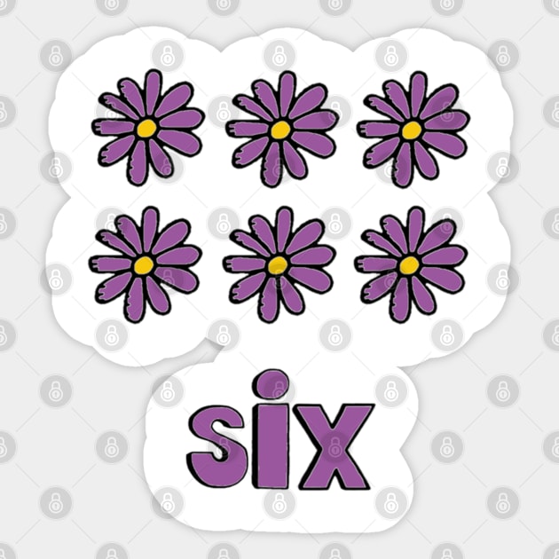 This is the NUMBER 6 Sticker by Embracing-Motherhood